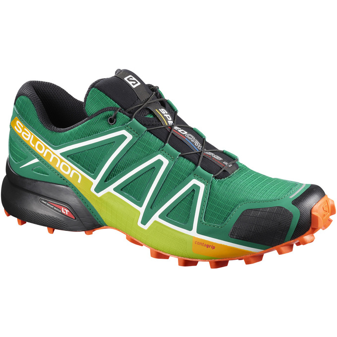 Salomon Israel SPEEDCROSS 4 - Mens Trail Running Shoes - Green (GXRL-95341)